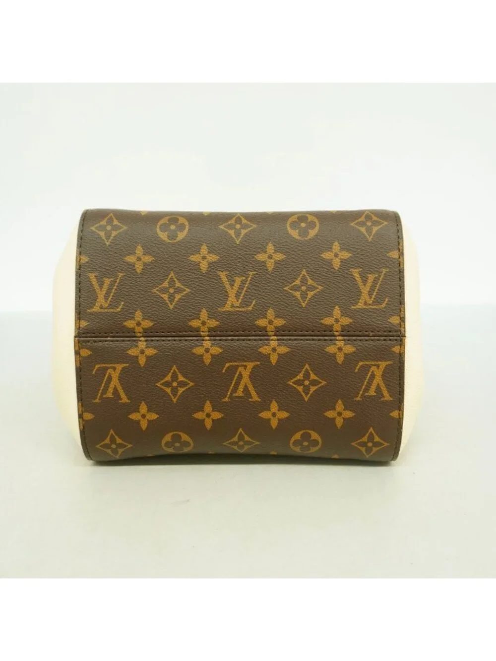 Louis Vuitton Handbag Monogram Fold Tote PM Brown Cream Cerise 2-Way